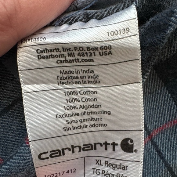 Carhartt Casual Button Down Shirt in Black and Gray - Picture 4 of 4